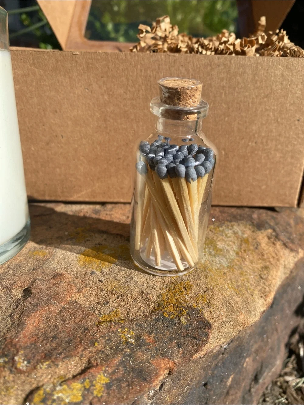 Lemon Verbena Candle with Matches in a gift box